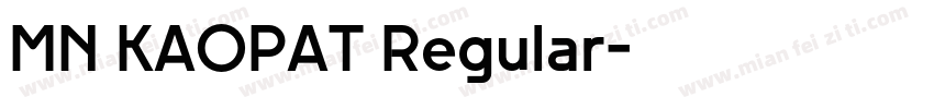 MN KAOPAT Regular字体转换